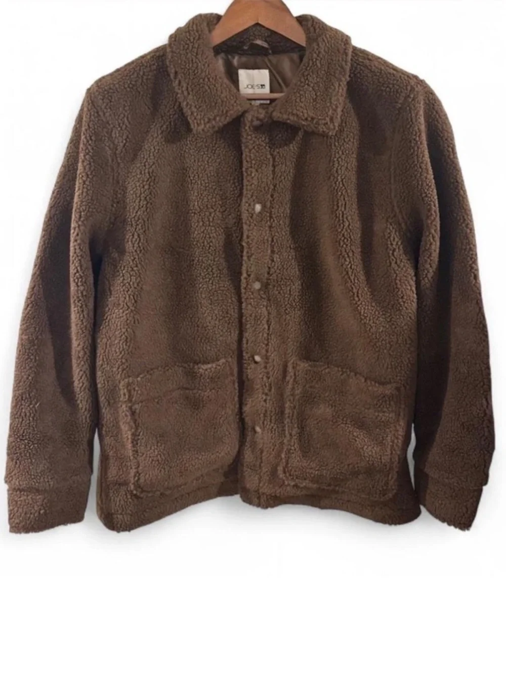 Joe's Jeans Brown Faux Shearling Shirt Jacket Size Men’s Large (NWT)